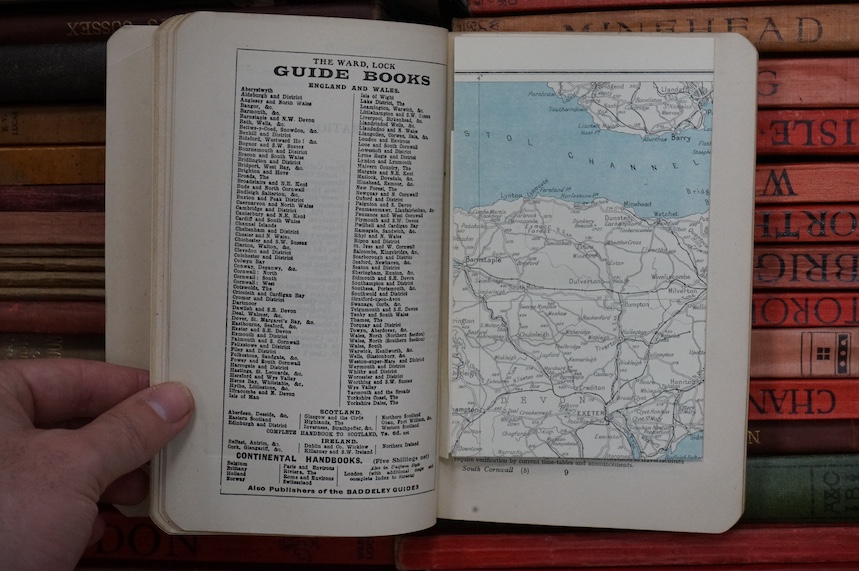 London Guidebooks- approx. 14, mostly original cloth, (ca.1880-1935); London Maps - approx. 11 mostly original wrappers/cloth, (ca.1900-1935); Sussex Maps - including Sussex: shewing all the Railways and Stations. colour